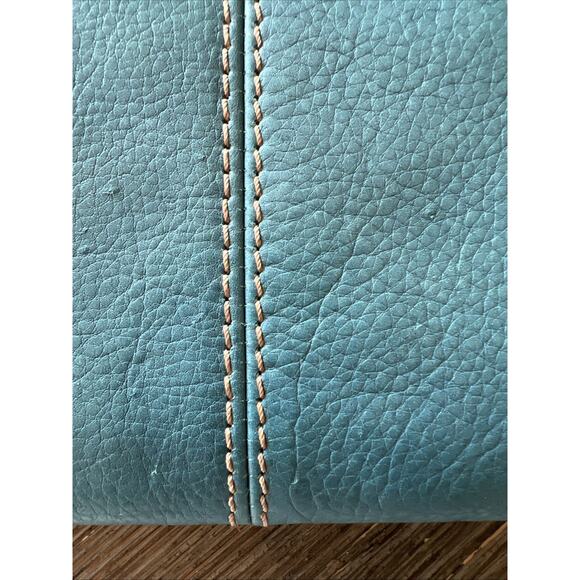 Fossil turquoise crossover leather bag purse hobo y2k vintage shoulder blue - Picture 7 of 11